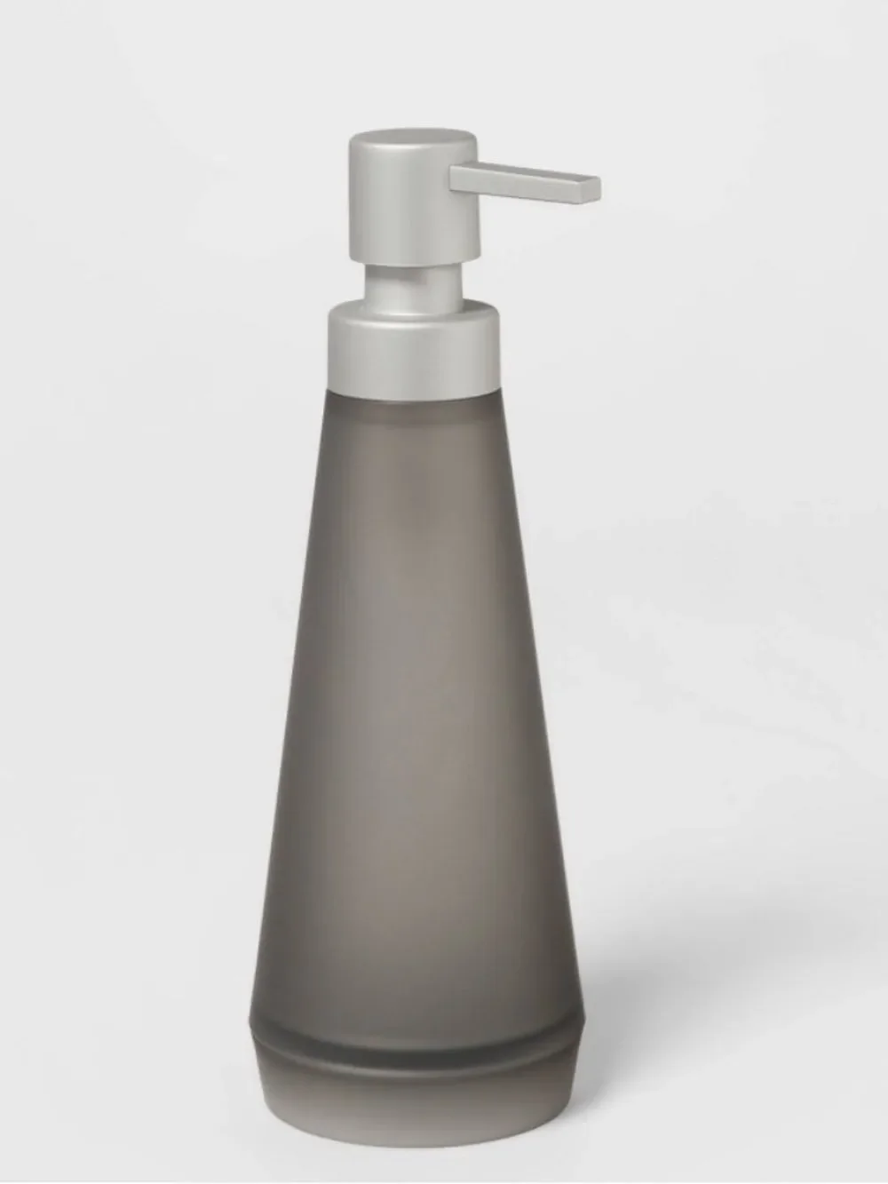 Frosted Gray Lotion Dispenser with Silver Pump